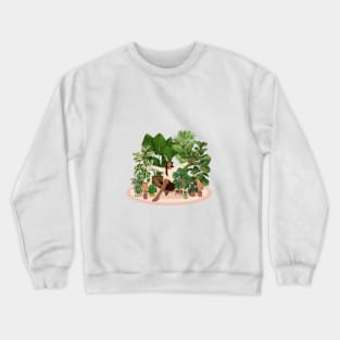 Never too many plants, plant lady illustration Crewneck Sweatshirt